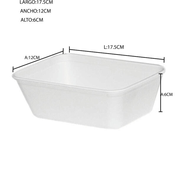 Bandeja honda de 17.5 x 12 x 6