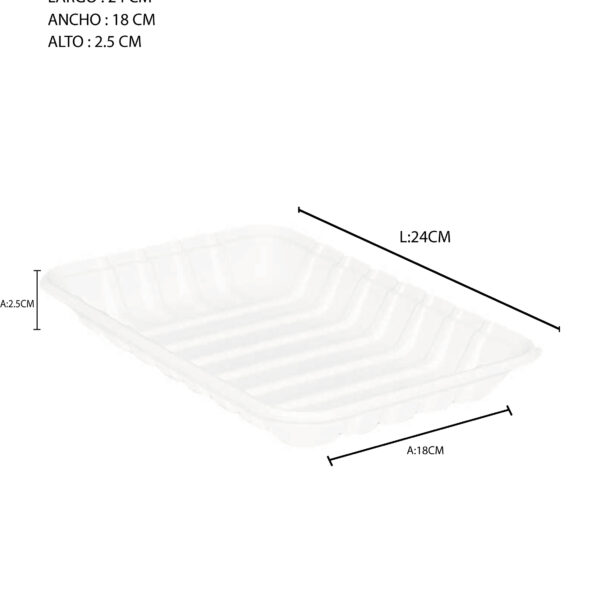 BANDEJA SUPERMERCADO 24x18*25mm #4