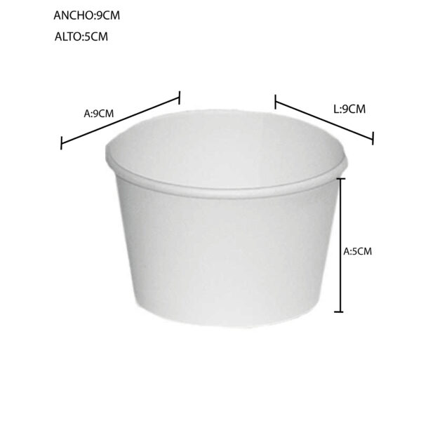 CONTENEDOR BLANCO 6 ONZAS