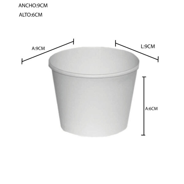 CONTENEDOR BLANCO 8 ONZAS