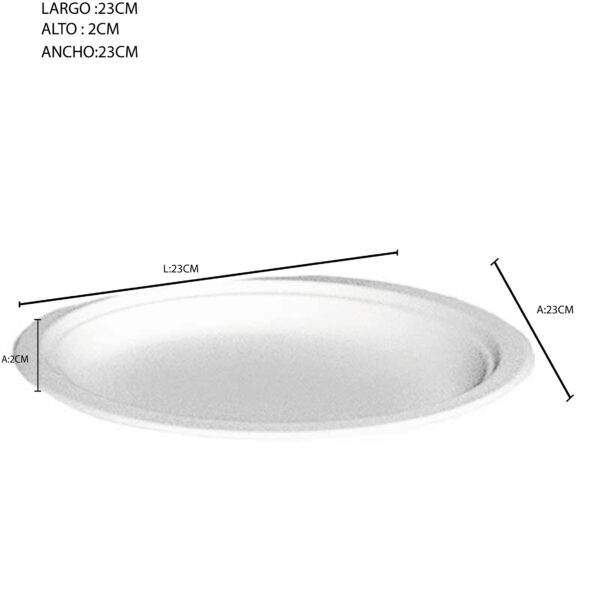 PLATO PANDO  Ø 23 x 23 x 2