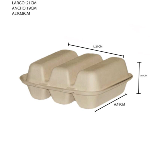 PORTA TACOS 3 COMPARTIMIENTOS