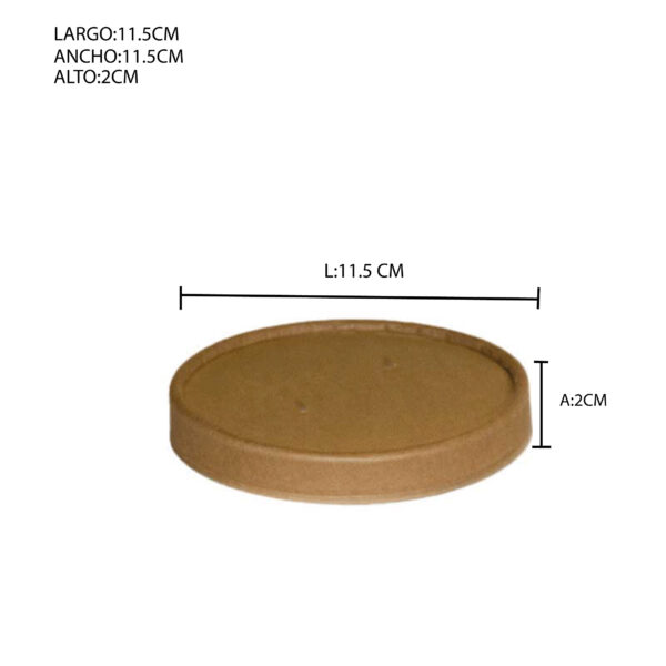 TAPA BOWL 26oz Y 32oz KRAFT 15 cm